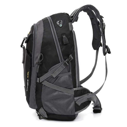 medium-mountain-black-backpack-bag-with-charger-for-camping-walking-hiking-fishing-climbing-side-view