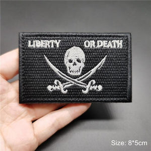 liberty-or-death-skull-black-patch-for-backpacks