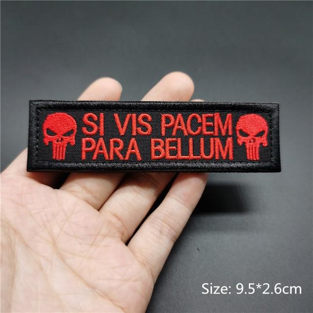 red-and-black-si-vis-pacem-patch-for-backpacks